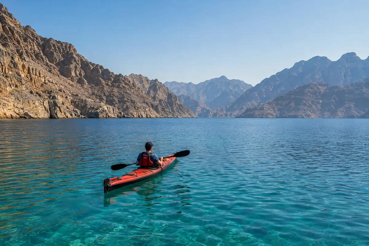 Al Khor kayak adventure through the Musandam fjords