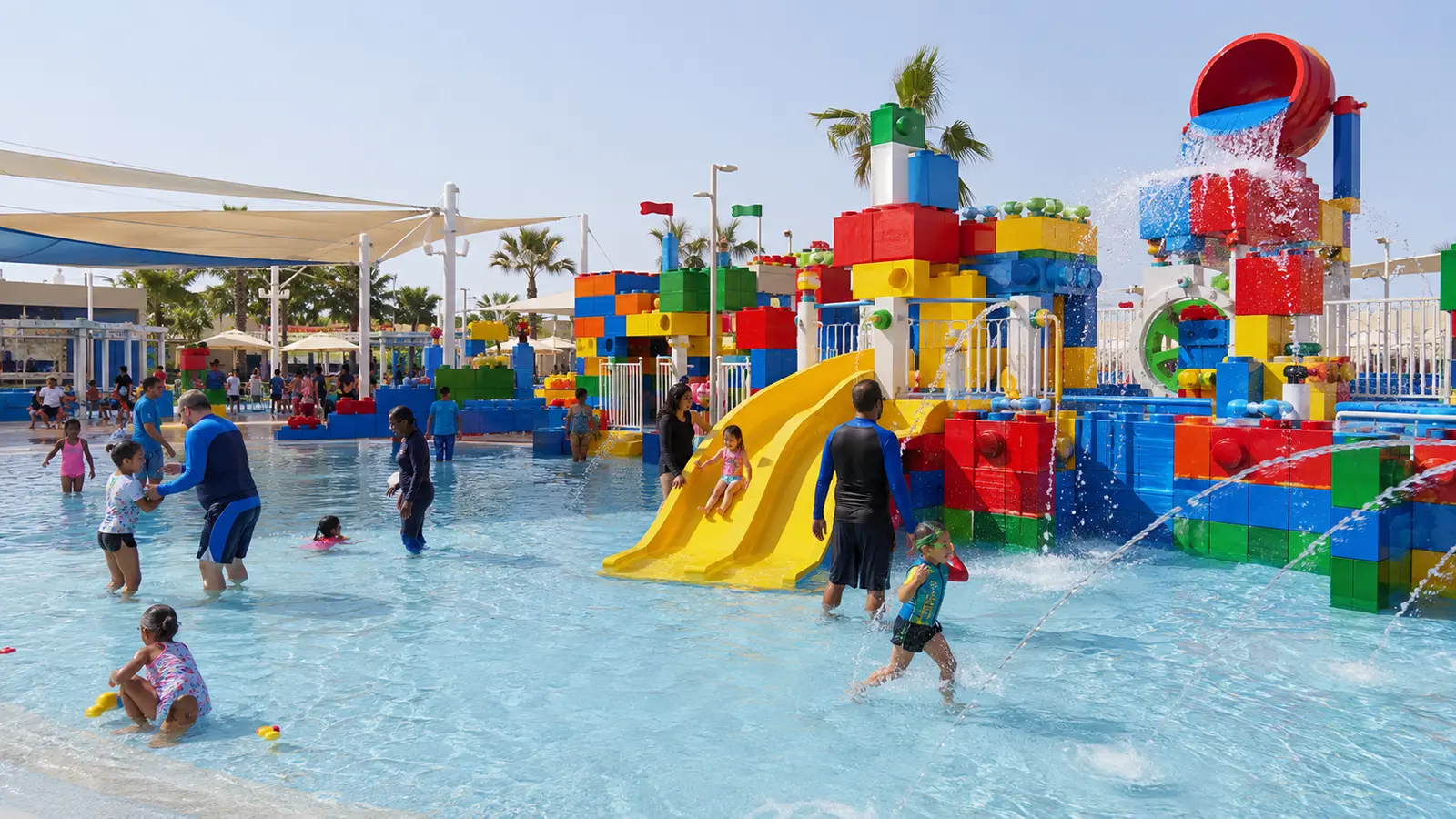 LEGOLAND Water Park Dubai family splash pool and children’s slide