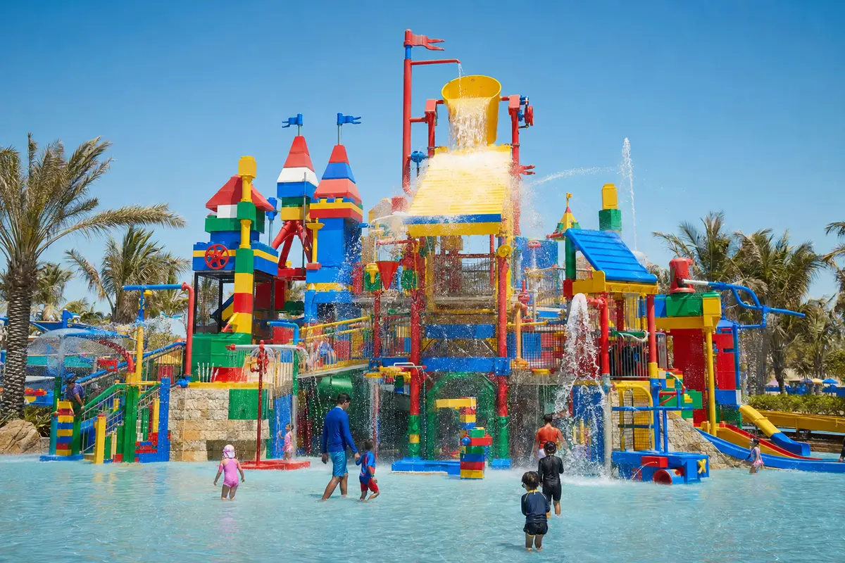 LEGOLAND Water Park Dubai colourful splash play zone